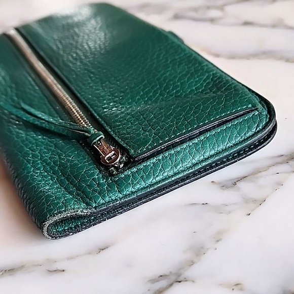 RARE: Hermes Paris Dogon Long Green Wallet - Picture 3 of 15